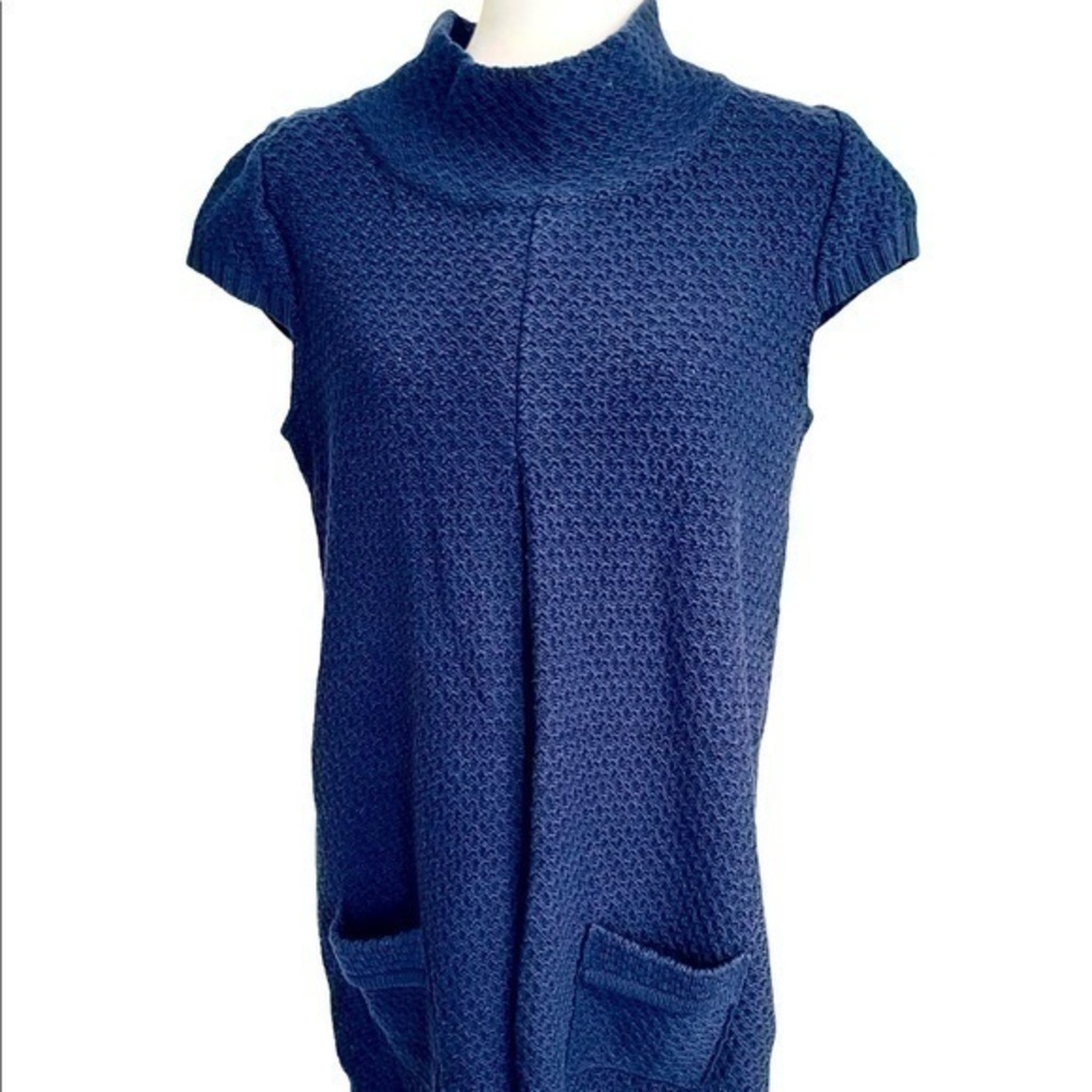 NWT Fossil Navy Blue Knitted Peacoat Dress With Front Pockets | Size XL